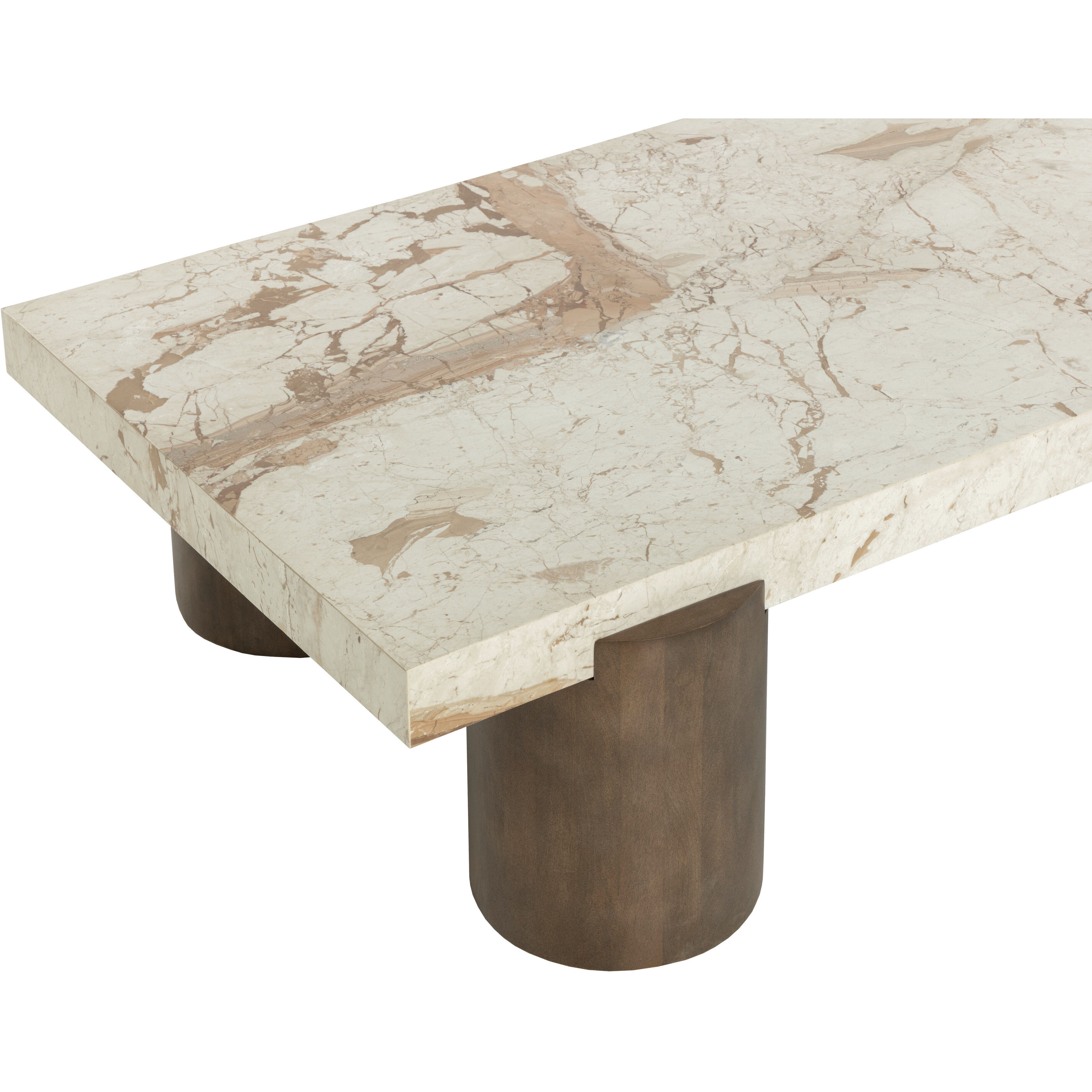 Ardi 59.75 X 38 inch Cream / Brown Coffee Table